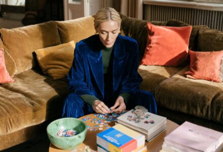 puslespill brikker i en portefølje